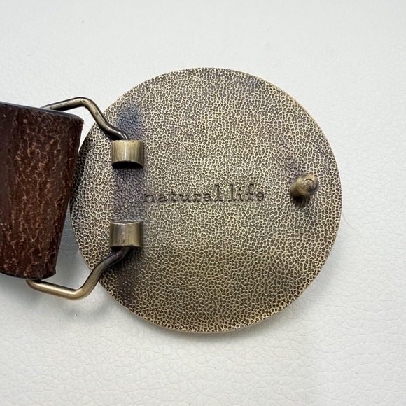 Natural Life Boho Western Leather Belt Pink Star Festival Rockstar Size S/M - Picture 3 of 8